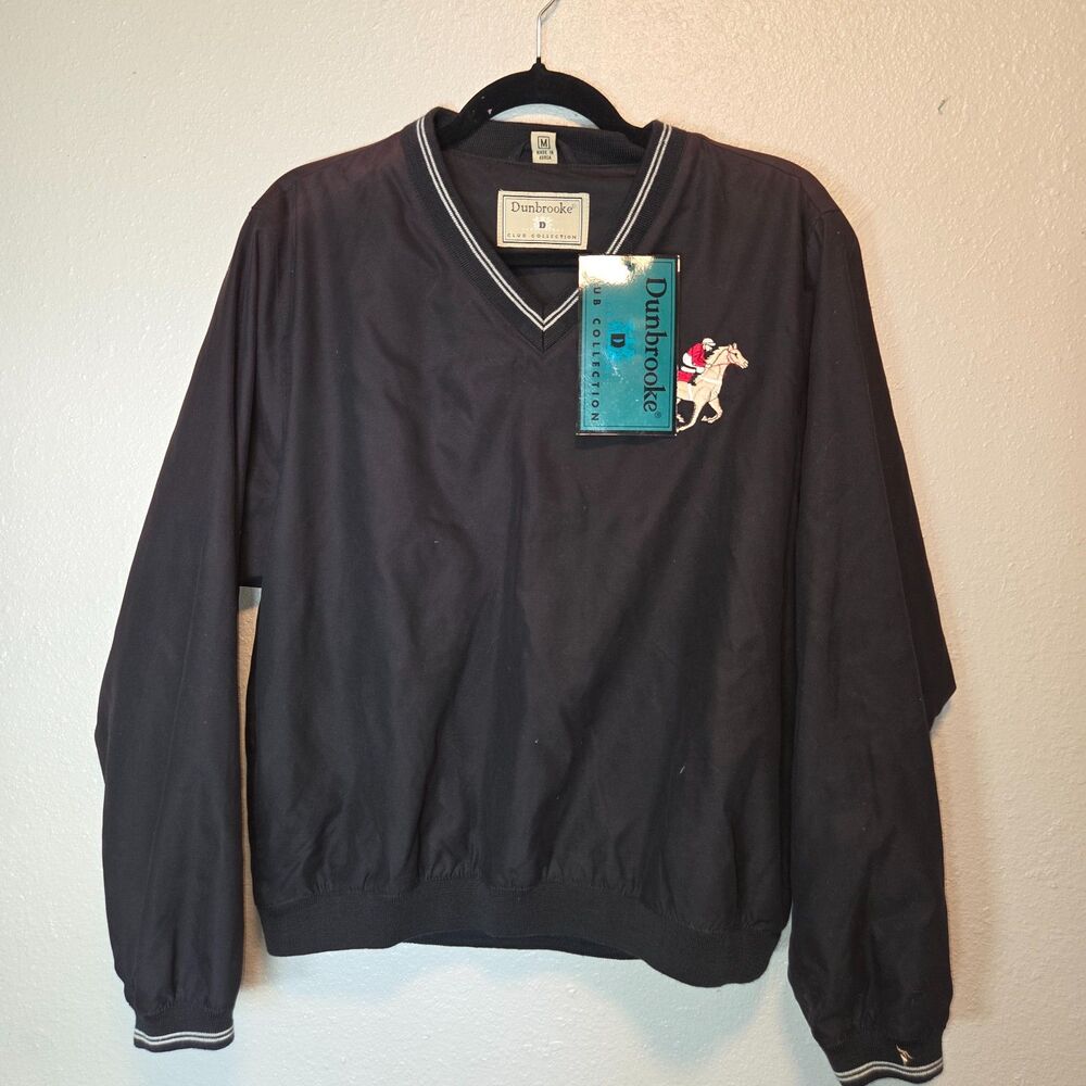 Vintage NWT Dunbrooke Golf Windshirt Pullover V-Neck - Medium